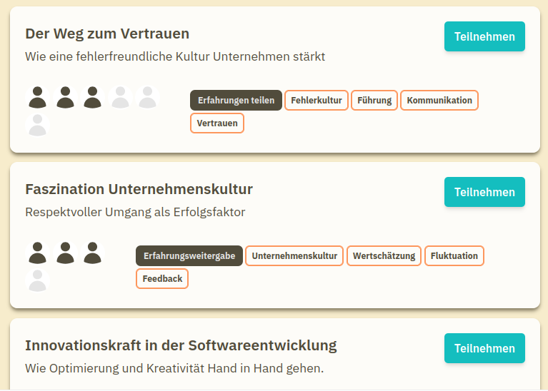 Themenlandkarte der Software